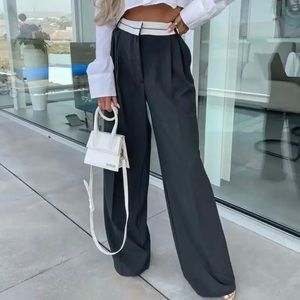 Fold over waist trouser - modern minimalistic